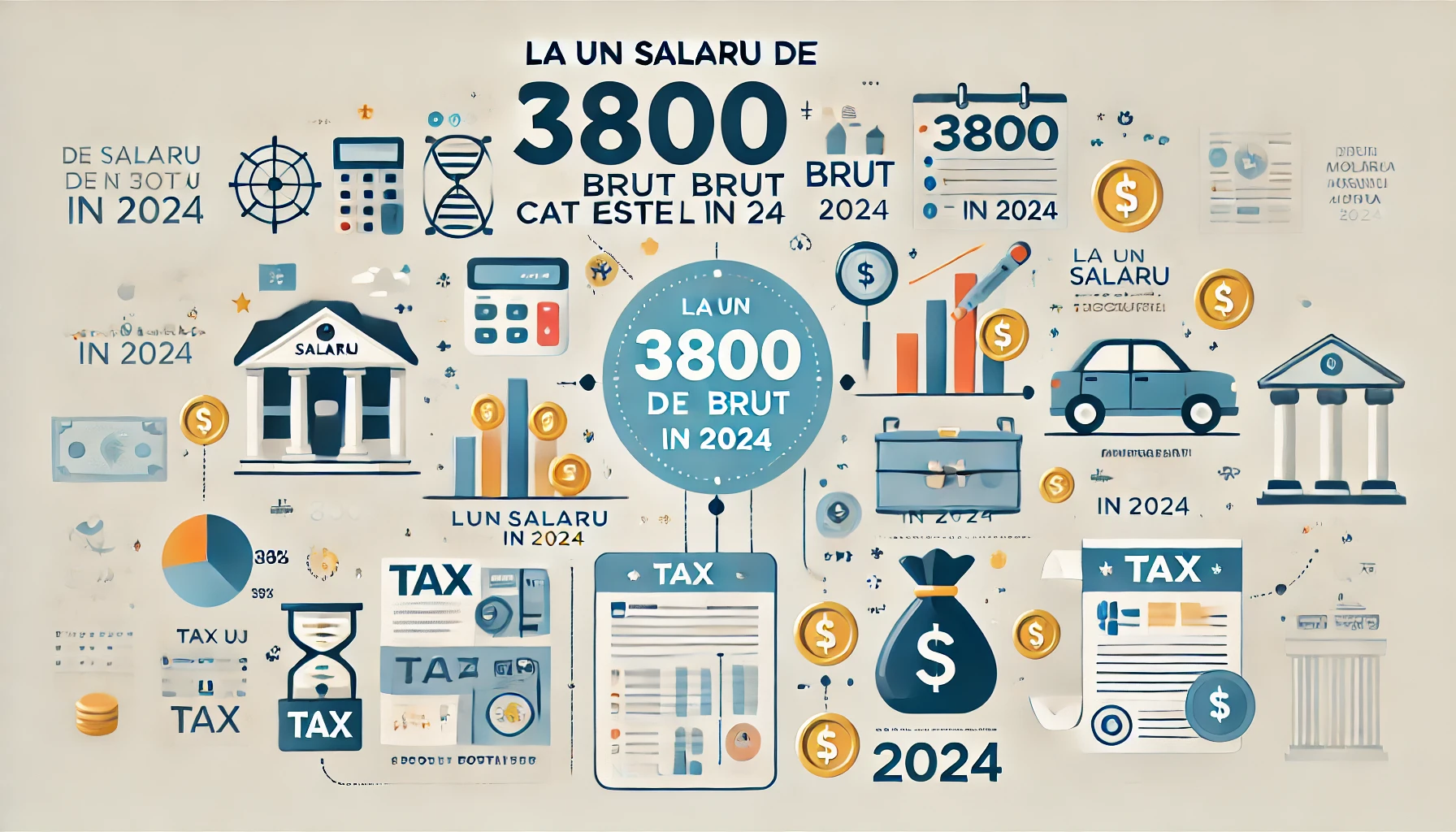 La un salariu de 3800 brut cat este netul in 2024